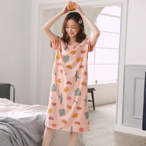 Single Pcs Nightwear For Women Sleepwear Peach