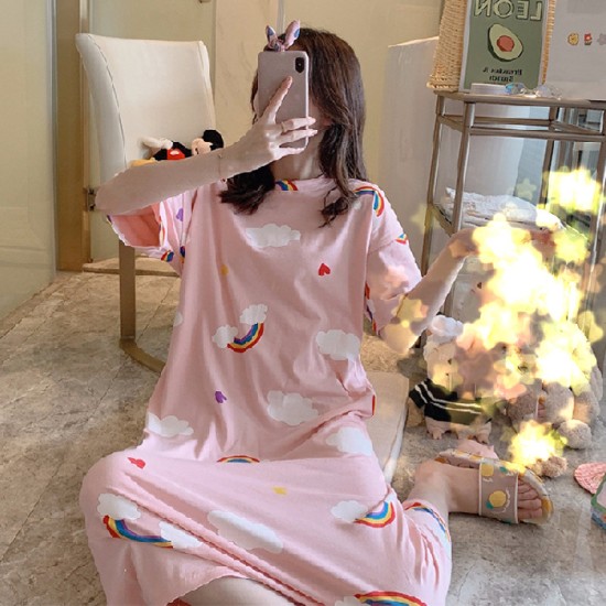 Single Pcs Nightwear For Women Sleepwear Pink Single Pcs Nightwear For Women Sleepwear Pink