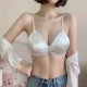 Sling Lace Edge Triangle Cup Wrapped Chest Bra - White