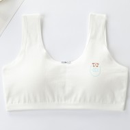 Soft Cotton Printed Bra For Women - White