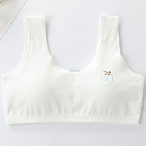 Soft Cotton Printed Bra For Women - White