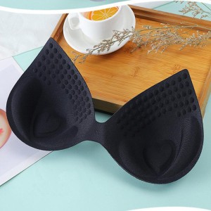 Soft Elastic Body-fitted Sports Push Up Heart-shaped Women Bra - Black