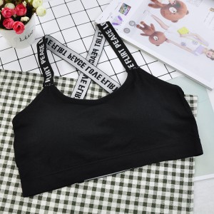 Sports Bra Cross Fashion for Women - Black
