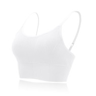 Sports Bra Thin Straps Ladies Wrap Chest Tube Top - White