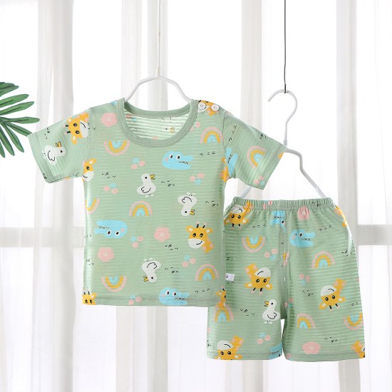 Summer  Short-Sleeved T-Shirt New Born Clothing Matching Set