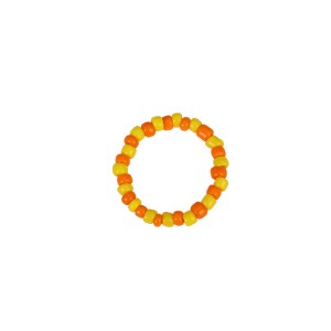 Summer Crystal Bead Rings Set For Women Bohemia Fresh Orange Yellow