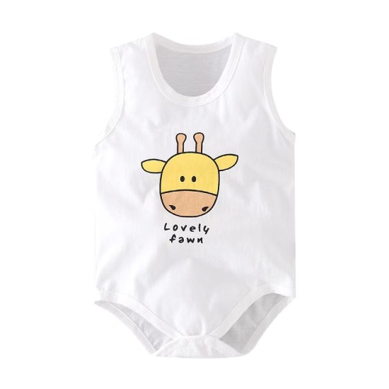 Summer Infant Jumpsuit New Born Baby Romper - white Summer Infant Jumpsuit New Born Baby Romper - white