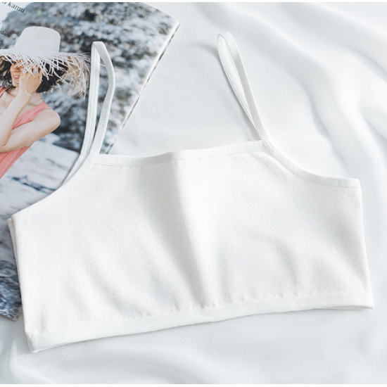 Tank Tops Teenage Bra For Girls - White