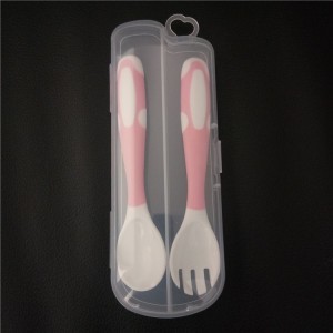 bendable spoon new born fork  tableware twist fork - pink