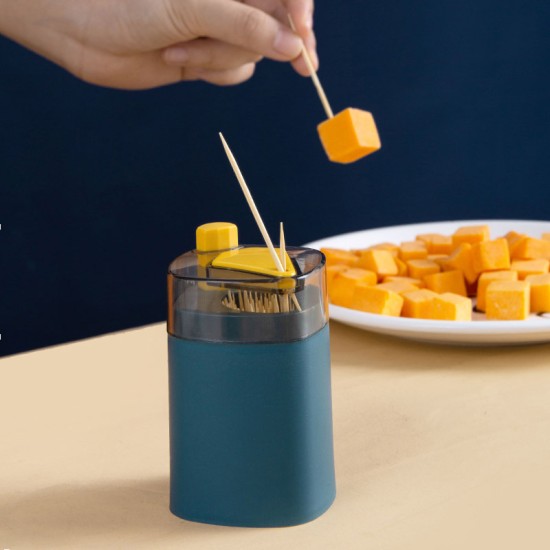 box household push-type toothpick holder - Green