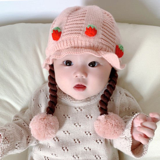 ear protection wool knitting head warm windproof new born hat ear protection wool knitting head warm windproof new born hat