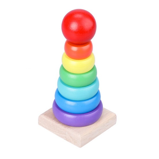 mini rainbow tower colorful 8-layer infant new born educational toy