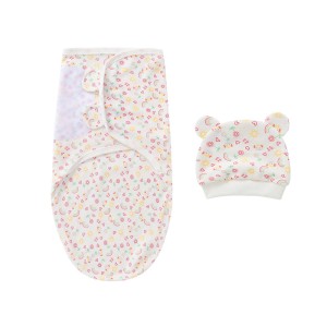 newborn swaddle sleeping bag baby cocoon hug quilt hat suit baby wrap blanket 