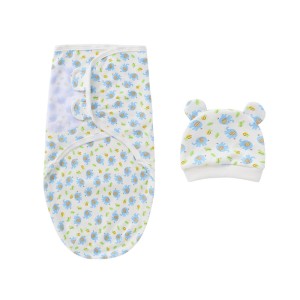 newborn swaddle sleeping bag baby cocoon hug quilt hat suit baby wrap blanket 