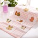 printed cartoon pure cotton new born towel - pink