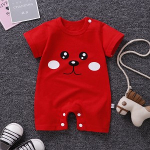 pure cotton short-sleeved newborn baby jumpsuit 