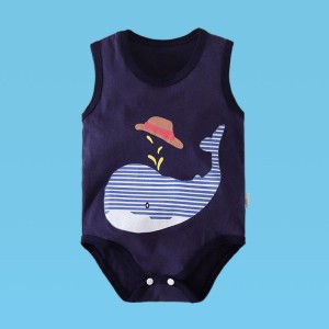 summer Infant jumpsuit new born baby romper  - blue